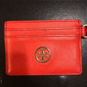 Tory Burch Key Card Case in Red
